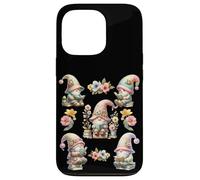Floral Book Lover Graphic For Women Teacher Reading Gnomes Carcasa para iPhone 13 Pro