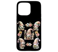 Floral Book Lover Graphic For Women Teacher Reading Gnomes Carcasa para iPhone 15 Pro MAX