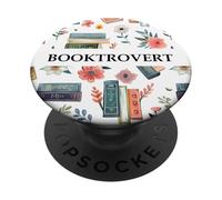 Floral Books Phone Grip Nob Bookish Book Flowers Booktrovert PopSockets PopGrip Intercambiable
