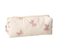 Floral Bow Pencil Case - Large Capacity Pouch with Stylish Storage Design