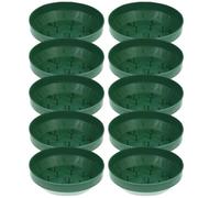 Floral Bowls - PP 10x Flower Mud Fixing Plate | Modern Floral Arrangement Holder for Stable Bouquet Design | Decorative Flower Foam Support Tray for Table Party Festival Wedding Centerpieces