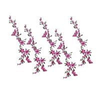 Floral Butterfly Patch Set - Iron Embroidery Applique Collection, Bouquet Sewing Fabric Badges, Decorative Repair Accents, Craft Garment Embellishments | Stylish Iron Patch For Jeans Hats Shirts Bags