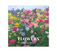 Floral Calendar, Wall Planner, 11.02x11.02 inches, Monthly Organizer, Aesthetic Design, Paper Material, Date Tracking, for Cubicle Display, School Schedule, Kitchen Decor, Travel Use