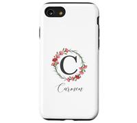 Floral Carmen Nombre Flores Nombre Personalizado Carmen Carcasa para iPhone SE (2020) / 7/8