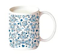 Floral Ceramic Coffee Mug, 11oz Decorative Drink Cup, 3.15 Inch Tea Container with Smooth Glaze, Sturdy Kitchen Beverage Holder, Home Tableware with Elegant Style, Gift Choice for Dad Husband