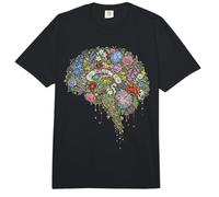 Floral Cerebro Anatomía Abstracto Naturaleza Arte Comfort Colors Adult Heavyweight T-Shirt