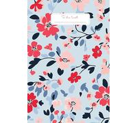 Floral Charm To Do List: A playful and vibrant to do list notebook featuring red, pink, and navy blue floral patterns on a light blue background.