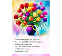 Floral Christian Journal for Women with a Bible Verse on the Cover: The Lord bless you and keep you the Lord make his face shine on you and be gracious to you - Numbers 6:24-26