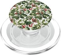 Floral Christmas Must Haves For Her Cute Holly Christmas PopSockets PopGrip para MagSafe