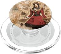 Floral Christmas Women Graphic For Girls Aesthetic Xmas PopSockets PopGrip para MagSafe