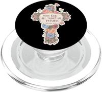 Floral con Dios Todas Las Cosas Son posibles Mateo 19:26 Biblia PopSockets PopGrip para MagSafe