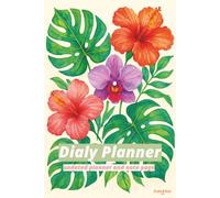 Floral Daily Planner Undated & Note Page Notebook - Aesthetic Monstera