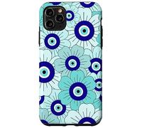 Floral Daisies Evil Eye Turkish Arabesque Eyeball Teal Carcasa para iPhone 11 Pro MAX