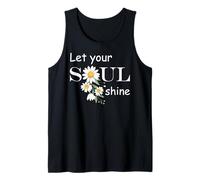 Floral Daisy Flower, Inspirational, Let Your Soul Shine Camiseta sin Mangas