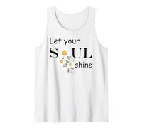 Floral Daisy Flower, Inspirational, Let Your Soul Shine Camiseta sin Mangas