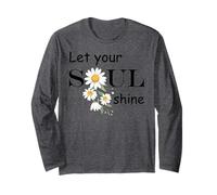 Floral Daisy Flower, Inspirational, Let Your Soul Shine Manga Larga