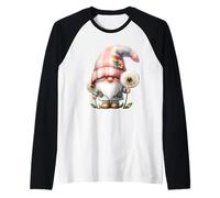 Floral Dandelion Flower For Women Girls Cute Spring GNOME Camiseta Manga Raglan