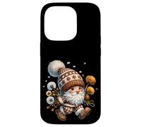 Floral Dandelion Flower GNOME In Knitting Outfit For Grandma Carcasa para iPhone 14 Pro