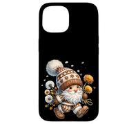Floral Dandelion Flower GNOME In Knitting Outfit For Grandma Carcasa para iPhone 15