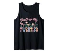 Floral de Death To My Twenties R.I.P. 20 Que Cumple 30 años Camiseta sin Mangas