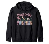 Floral de Death To My Twenties R.I.P. 20 Que Cumple 30 años Sudadera con Capucha