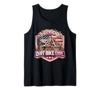 Floral Diret Bike Girl Dirtbike Rider American USA MX Camiseta sin Mangas