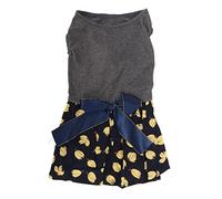 Floral Dog Dress with Bow | Breathable Pet Dress for Sun Protection & Hair Loss Management | Cute Princess Dress for Small Dogs/Cats Daily Use/Party | Simple On & Off Design (M)