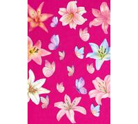 Floral Dreams Notebook with Pink Lilies & Butterflies, 6x9 Lined, 120 Pages: Elegant Writing Journal with Colorful Background, Perfect Gift for Girls & Women