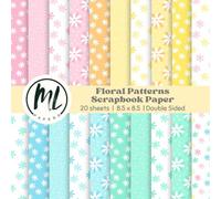 Floral Easter Scrapbook Paper Pad: Colorful Flower Scrapbook Paper, Spring Craft Paper for DIY Card Making, Scrapbooking, Junk Journaling, ... Paper, Double-Sided, 8.5 x 8.5 inch