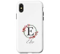 Floral Elise Nombre Flores Nombre Personalizado Elise Carcasa para iPhone X/XS