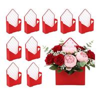 Floral Envelope Boxes, 10 Pieces Packaging, Folding Waterproof Paper, Bouquet Gift Box, Wedding Party Supplies, Birthday Celebration Packaging for Florist Wedding Birthday Party