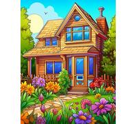 Floral Escape - 500 pages talking about gardens houses and flowers coloring book for kids and adults.: Fill your world with color, calm, and flowers.