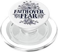 Floral Faith Over Fear Quotes Illustration Graphic Designs PopSockets PopGrip para MagSafe