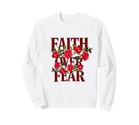 Floral Faith Over Fear Quotes Illustration Graphic Designs Sudadera