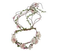 Floral Fall Guirnalda de flores ajustable para novia, corona de flores, corona de pelo, halo F-83 (marfil)