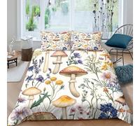 Floral Fantasy Funda Edredon Microfibra 3 Piezas Compuesto Impresión 3D Cierre de Floral fantasía Funda de Edredón Funda de Almohada a Juego Transpirable for Adultos Super King（260x220cm）