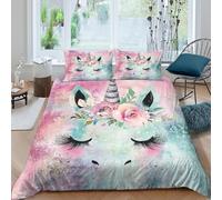 Floral Fantasy Funda Edredon Microfibra Juego de Ropa de Cama de 3 Piezas Impresión 3D Cierre de Floral fantasía Arte Estilo Funda de Edredón Funda de Almohada a Juego for Adultos King（220x240cm）