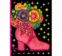 Floral Fashionista Boot, Pink Flower Boot, 200 Unlined, Star-Detailed, 8x11 Page, Hardcover Journal, Art Pad, Sketchbook, Drawing Book: Made With ... Linder @ MaryEMade And Tammy Thomas @ TammyT