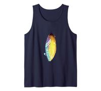 Floral Feather For Spring and Summer Cute Surf Beach Graphic Camiseta sin Mangas