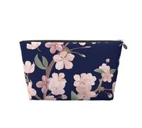 Floral Flor De Cerezo Sakura Azul Marino, Bolsa de artículos de tocador Bolsa de Maquillaje Bolsa de cosméticos Bolsa de artículos de tocador de Viaje portátil