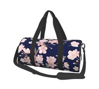 Floral Flor De Cerezo Sakura Azul Marino, Bolsa de Viaje de Gran Capacidad, Bolso Redondo, Bolsa de Viaje Deportiva, Bolsa de Mano, Bolsa de Fitness