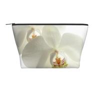 Floral Flores Blancas Orquídea Elegante Moderno De Moda, Bolsa de artículos de tocador Bolsa de Maquillaje Bolsa de cosméticos Bolsa de artículos de tocador de Viaje portátil