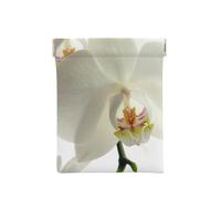 Floral Flores Blancas Orquídea Elegante Moderno De Moda, Squeeze Top Wallet Bolsa de Almacenamiento para Mujer Monedero pequeño Bolsa de Cambio
