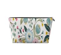 Floral Flores Primavera Precioso Azul Rosa Rosa Hoja Verde Colores Dulces, Bolsa de artículos de tocador Bolsa de Maquillaje Bolsa de cosméticos Bolsa de artículos de tocador de Viaje portátil