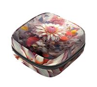 Floral Flower-1272 - Kit de primera menstruación para niñas, bolsa menstrual de tampón, soporte para almohadilla de lactancia con cremallera, organizador de servilletas sanitarias