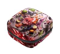 Floral Flower-810 - Kit de primera menstruación para niñas, bolsa menstrual de tampón, soporte para almohadilla de lactancia con cremallera, organizador de servilletas sanitarias