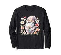 Floral Flower GNOME Dad Graphic For Florist Gardening Mom Manga Larga