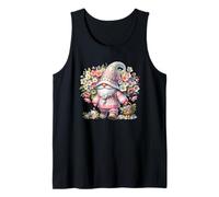 Floral Flower GNOME Graphic For Women Men Kids Cute Summer Camiseta sin Mangas