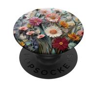 Floral Flower Pattern Botanical Nature Garden Bloom Cute PopSockets PopGrip Adhesivo