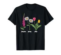 Floral Foxglove Daisy Tulipanes Flores Boho Funny Gardener Camiseta